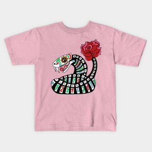 Dia de los Muertos Snake Kids T-Shirt